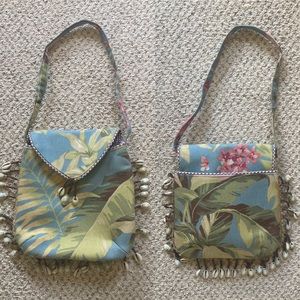 Beautiful Tommy Bahama inspired Hawaiian purse with beads and shells
